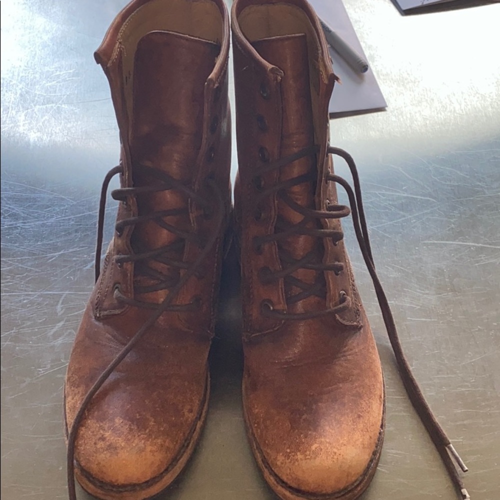 Frye Veronica pre-distressed combat boots